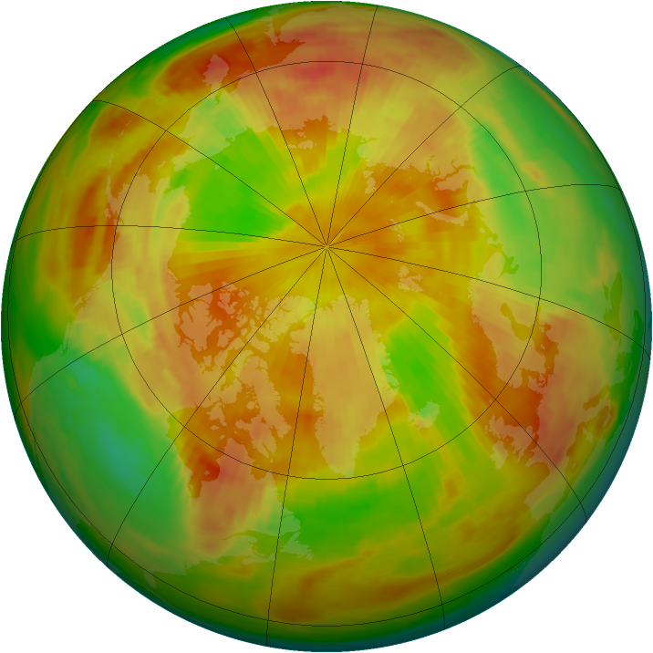 Arctic ozone map for 15 May 1987
